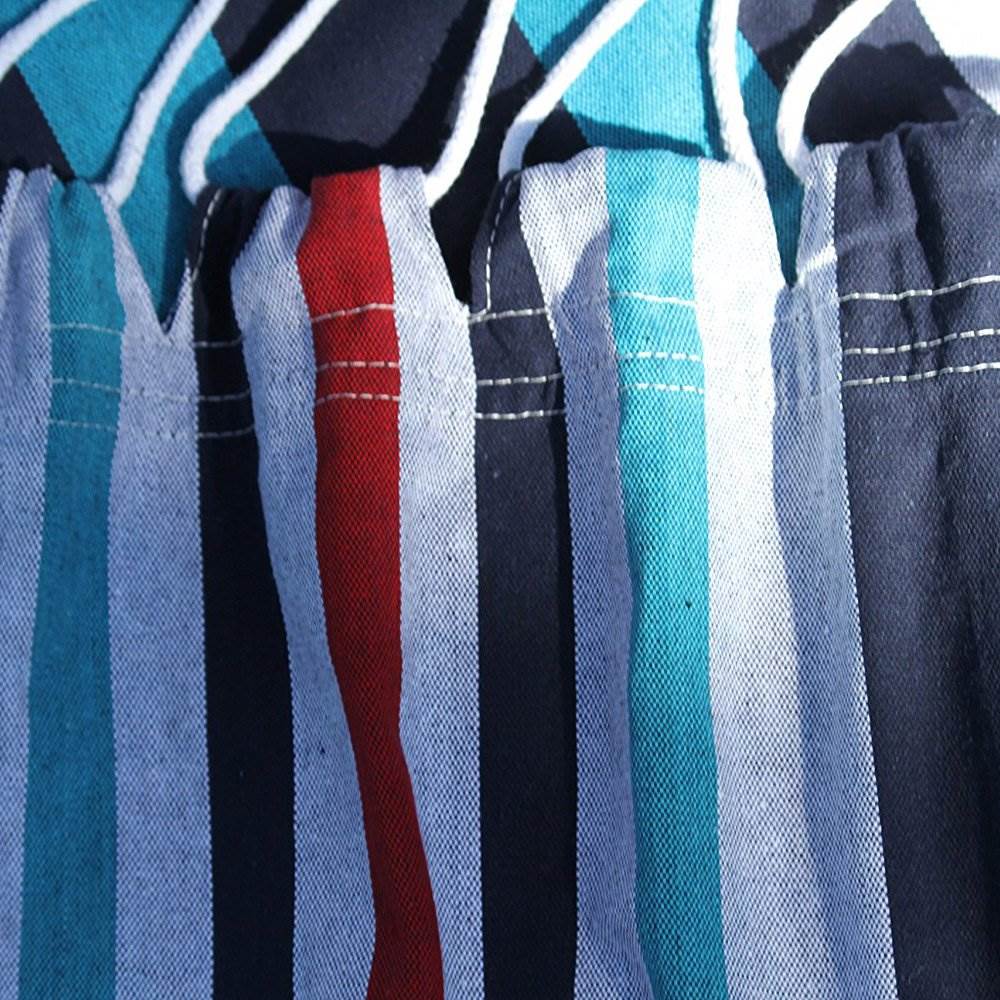 Vivere Brazilian Style Cotton One Person Outdoor Backyard Patio Hammock, Denim