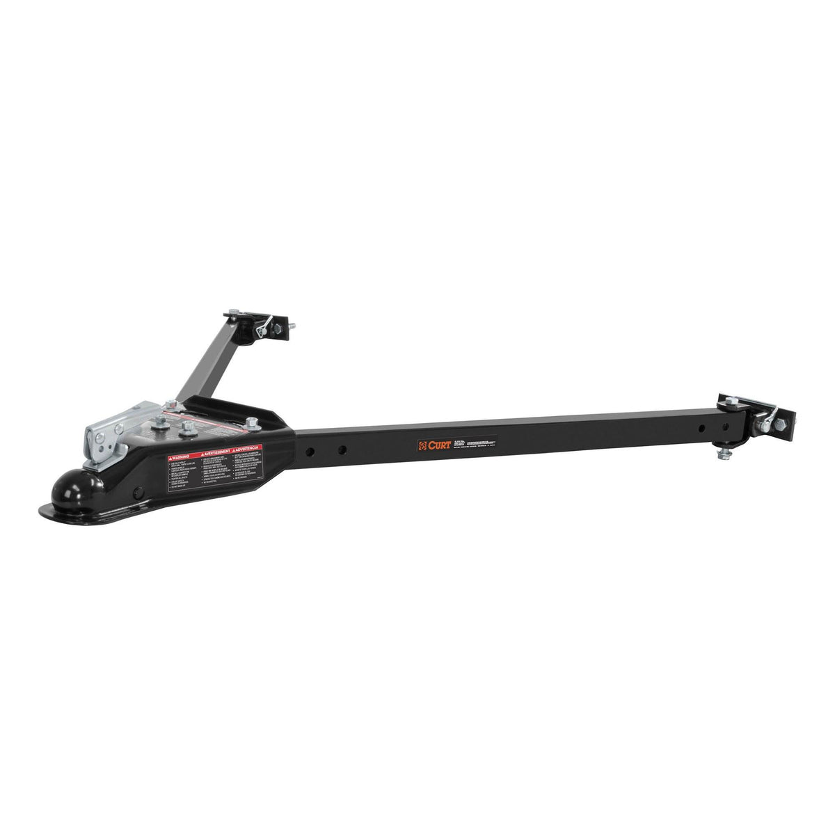 Curt Durable Adjustable Tow Bar with 2 Inch Heavy Duty Coupler, Black (Open Box)
