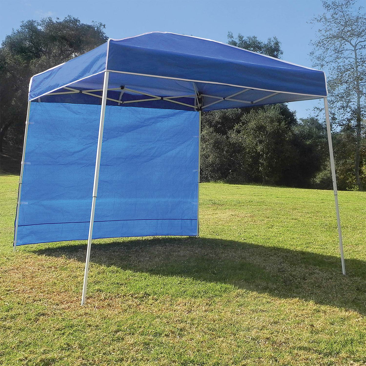 Z-Shade 10' x 10' Instant Canopy Tent Shelter with Side Wall, Carolina Blue