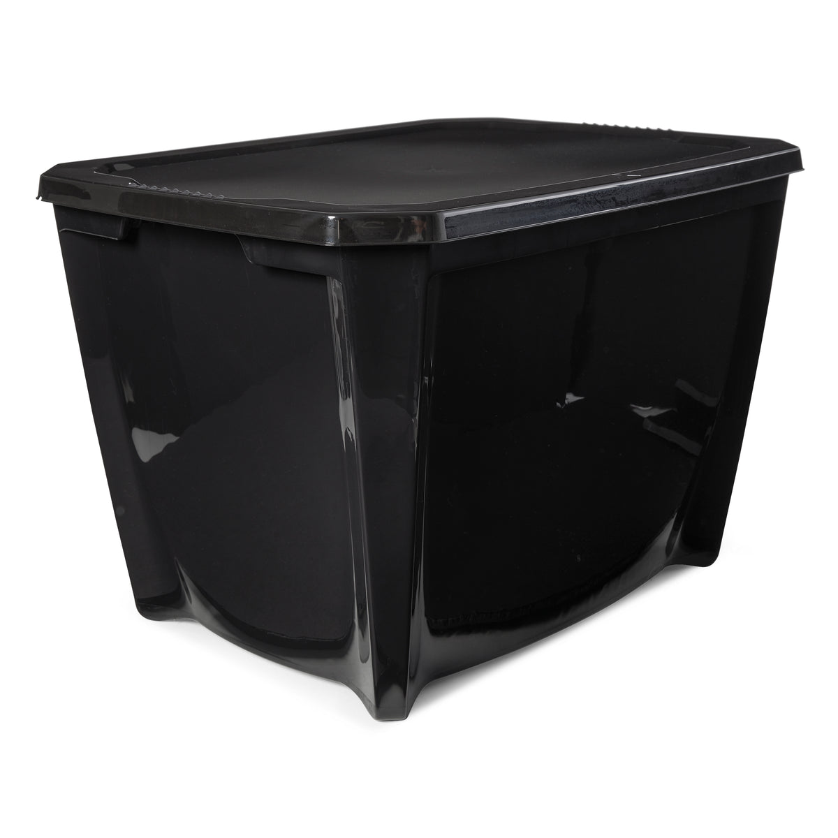 Gracious Living 5 Shelf Tier Shelf and Black Storage Box 20 Gal (7 Pack)