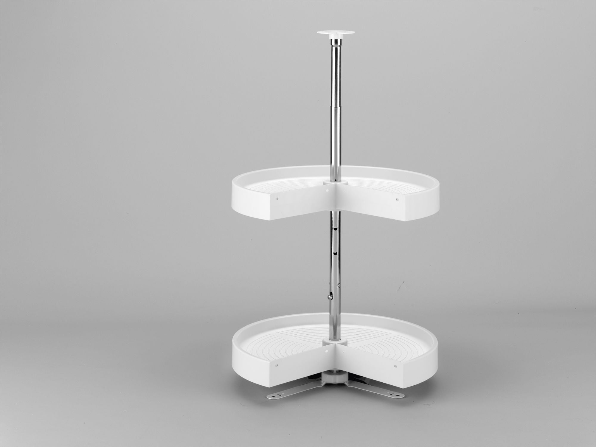 Rev-A-Shelf 18'' Lazy Susan Pie-Cut Polymer Two-Shelf, White, LD-2942-18-11-1