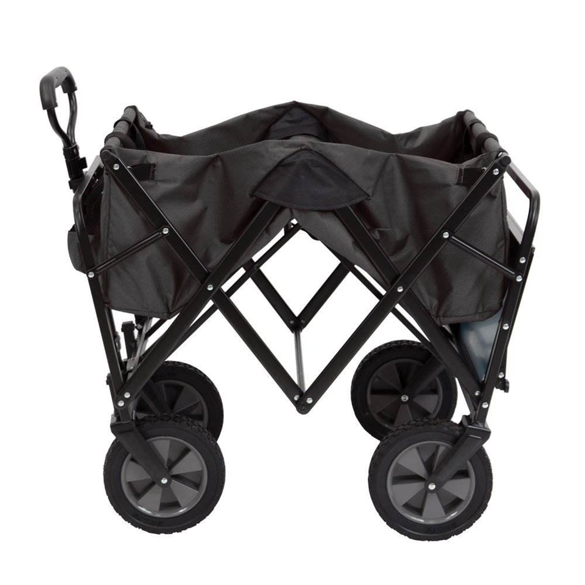 Mac Sports Collapsible Folding Garden Utility Wagon Cart w/ Table, Grey (Used) - VMInnovations
