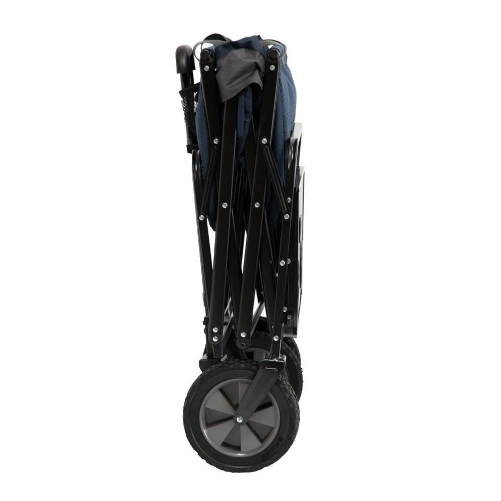 Mac Sports Collapsible Folding Outdoor Utility Wagon Cart w/ Table, Navy (Used) - VMInnovations
