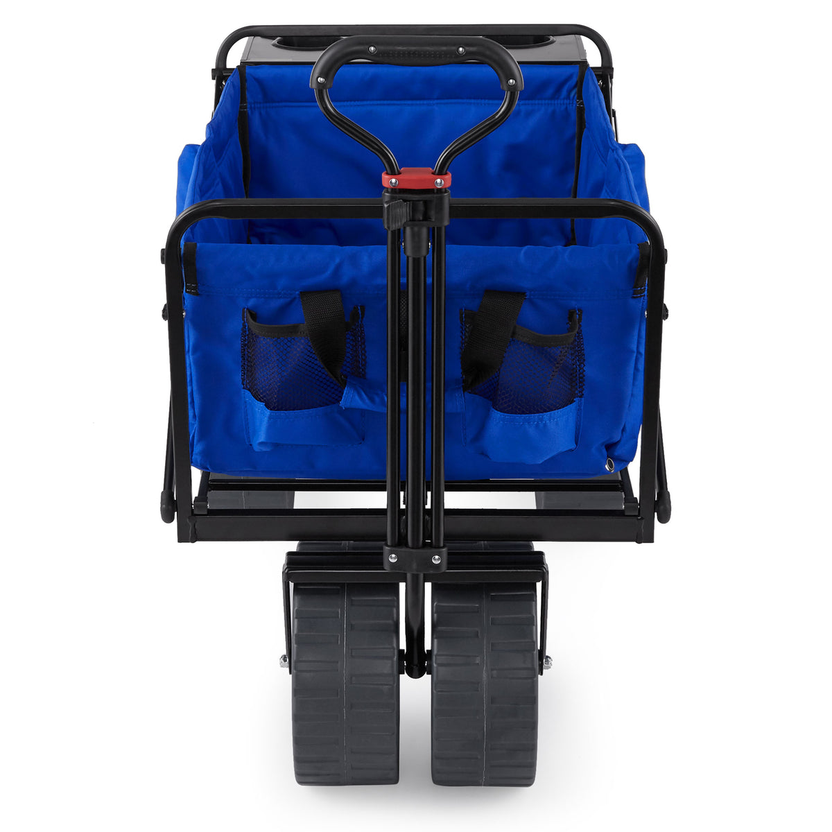 Mac Sports Collapsible All Terrain Beach Utility Wagon Cart with Table, Blue (Refurbished)