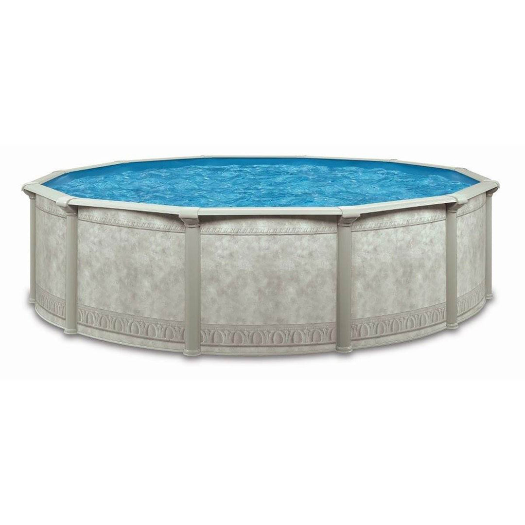 Aquarian Pools Khaki Venetian 24ft x 52in Outdoor Above Ground Swimming Pool - VMInnovations