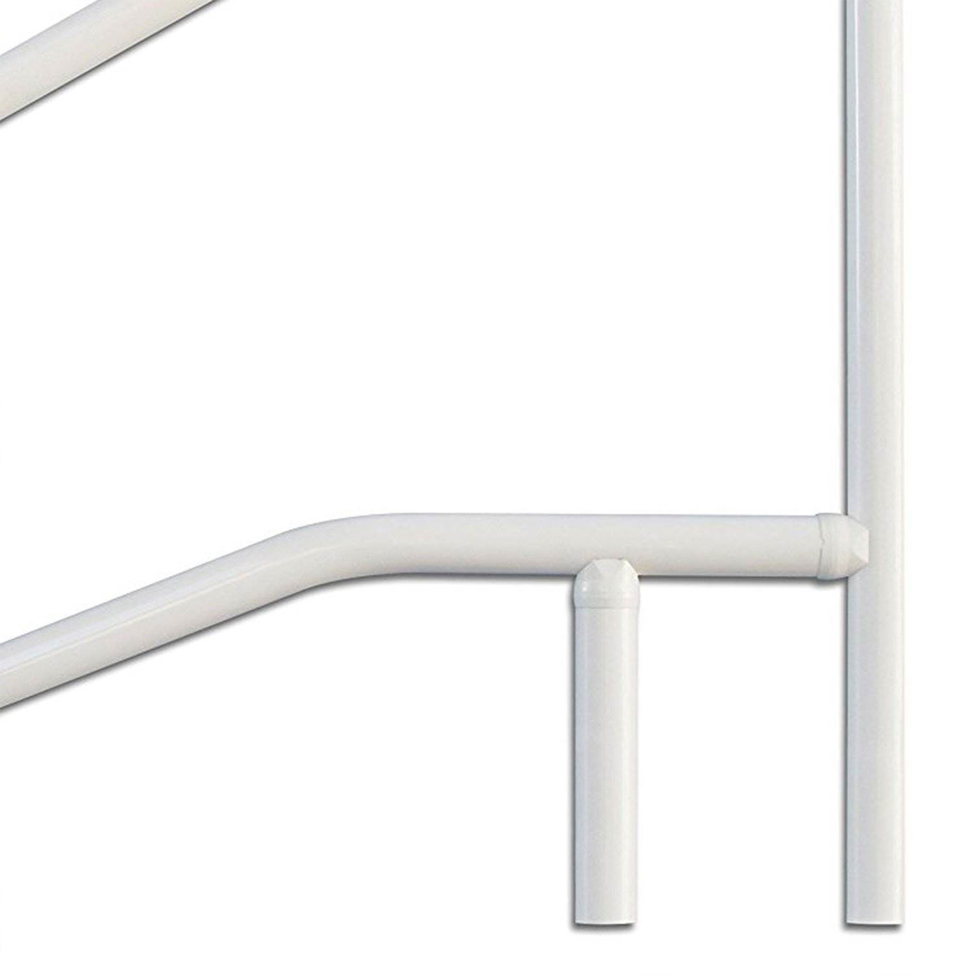 Saftron 54"x32" Cross Braced 3 Bend Slope In-Water Return to Deck Handrail White - VMInnovations