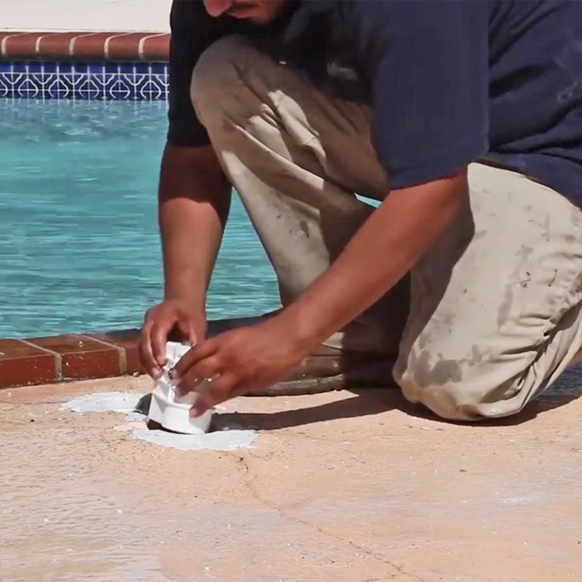 Saftron In Ground Swimming Pool and Spa Handrail Ladder Anchor Socket, White - VMInnovations