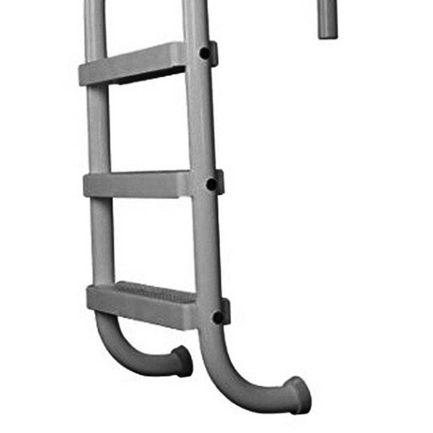 Saftron 3 Step Polymer Finish Inground Pool Ladder, Graphite Gray (Open Box) - VMInnovations