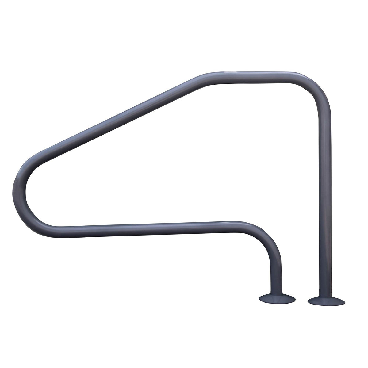 Saftron 4 Bend Swimming Pool Mounted Polymer Handrail, Graphite Gray (Damaged)