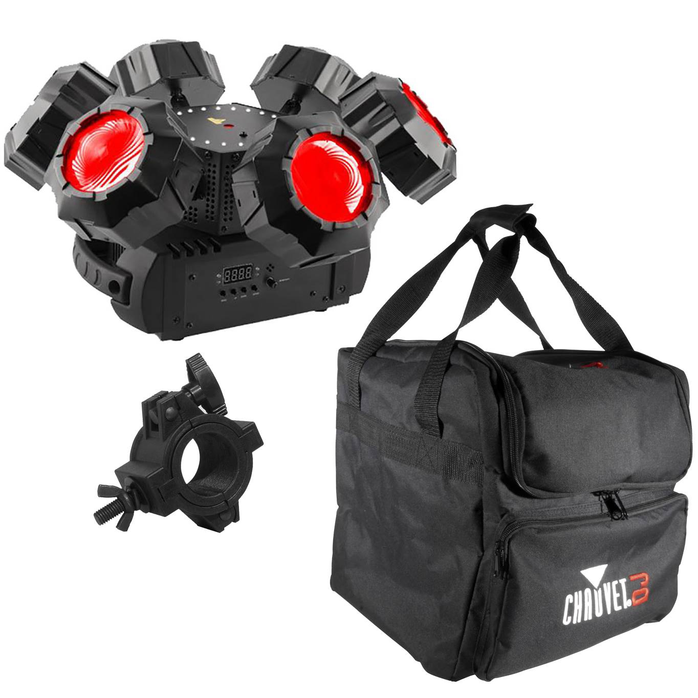 Chauvet DJ Helicopter Q6 Rotating Stage Lighting Effect + Carry Case + O-Clamp