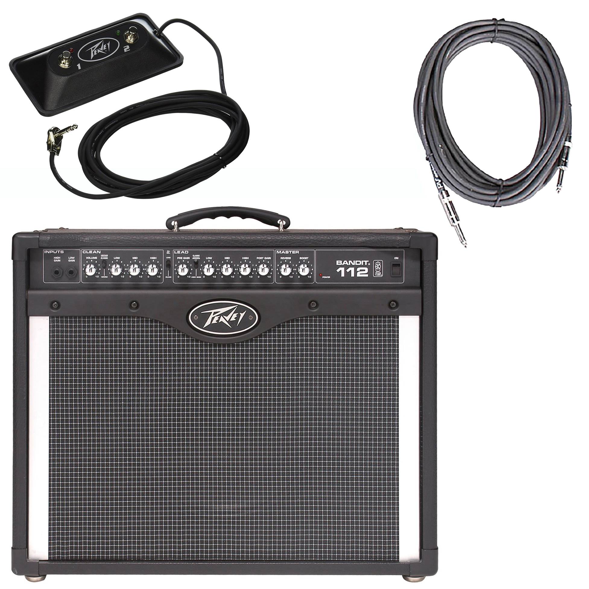 Peavey Bandit 112 12" Compact TransTube Amplifier + Footswitch + 10' DMX Cable