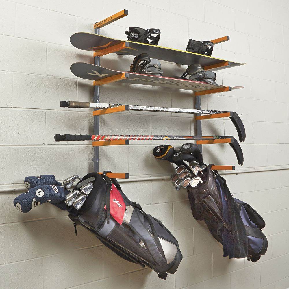 Portamate 6-Shelf Wall-Mounted Storage Organizer Rack