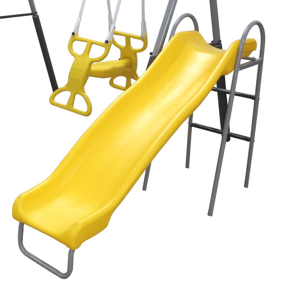 XDP Recreation Rising Sun Kids Metal Outdoor Playground Swing Set + Anchor Kit