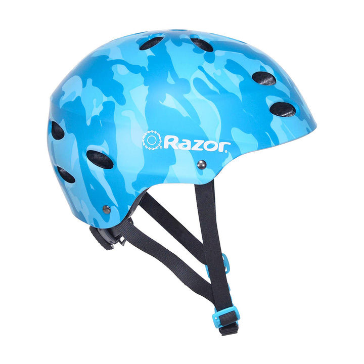 Razor 97869 V-17 Youth Safety Bicycle Helmet For Kids 8-14, Blue (Open Box) - VMInnovations