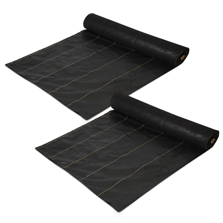 DeWitt Sunbelt 6' x 300' Woven Weed Barrier Landscape Fabric Ground Cover 2 Pack