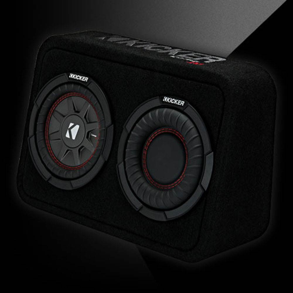Kicker CompRT Thin Profile 6.75 Inch 2 Ohm Subwoofer Vented Enclosure Speaker