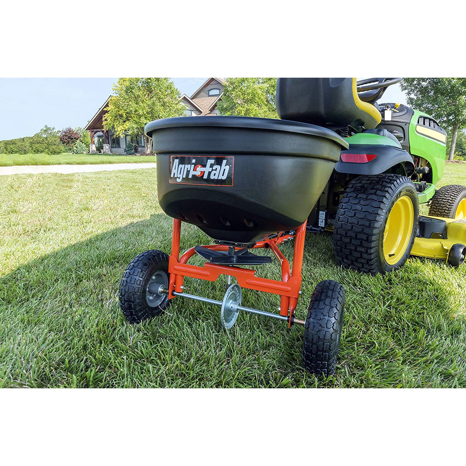Agri-fab 110-lb Capacity Tow Broadcast Spreader, Black (Certified Refurbished)