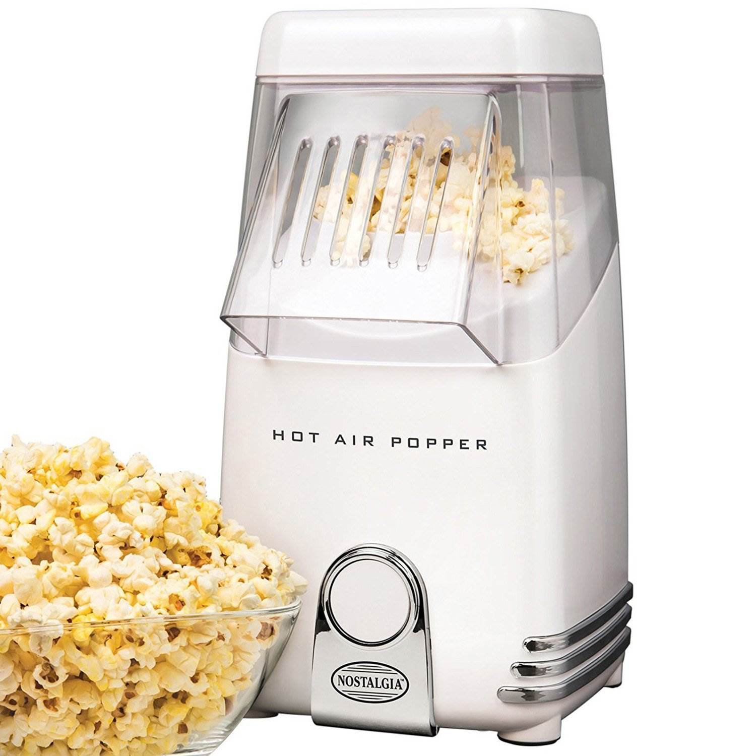 Nostalgia 8 Cup Hot Air Home Kitchen Countertop Popcorn Maker Machine Chute