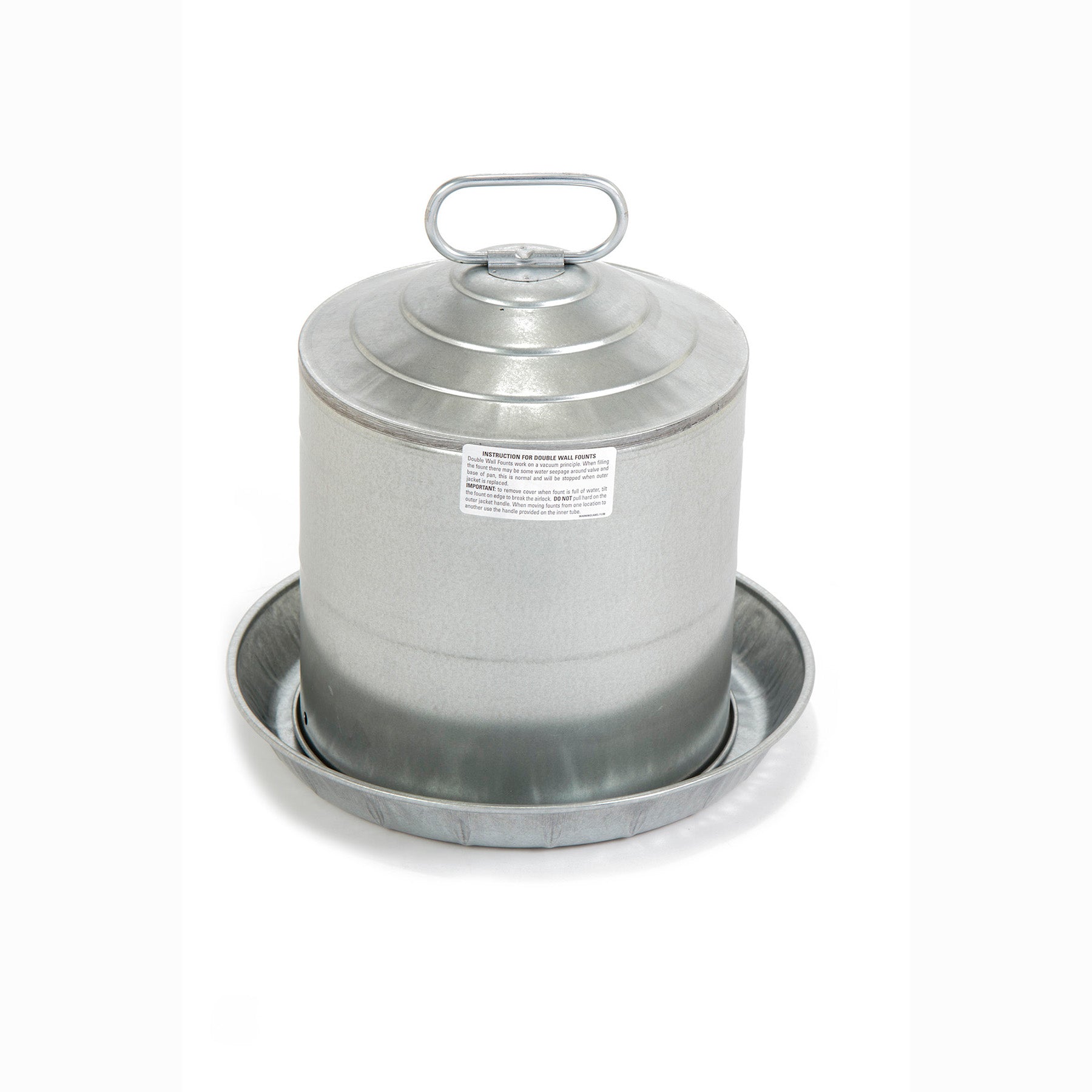 Miller Manufacturing 2 Gallon Double Wall Metal Poultry Fount Automatic Waterer - VMInnovations