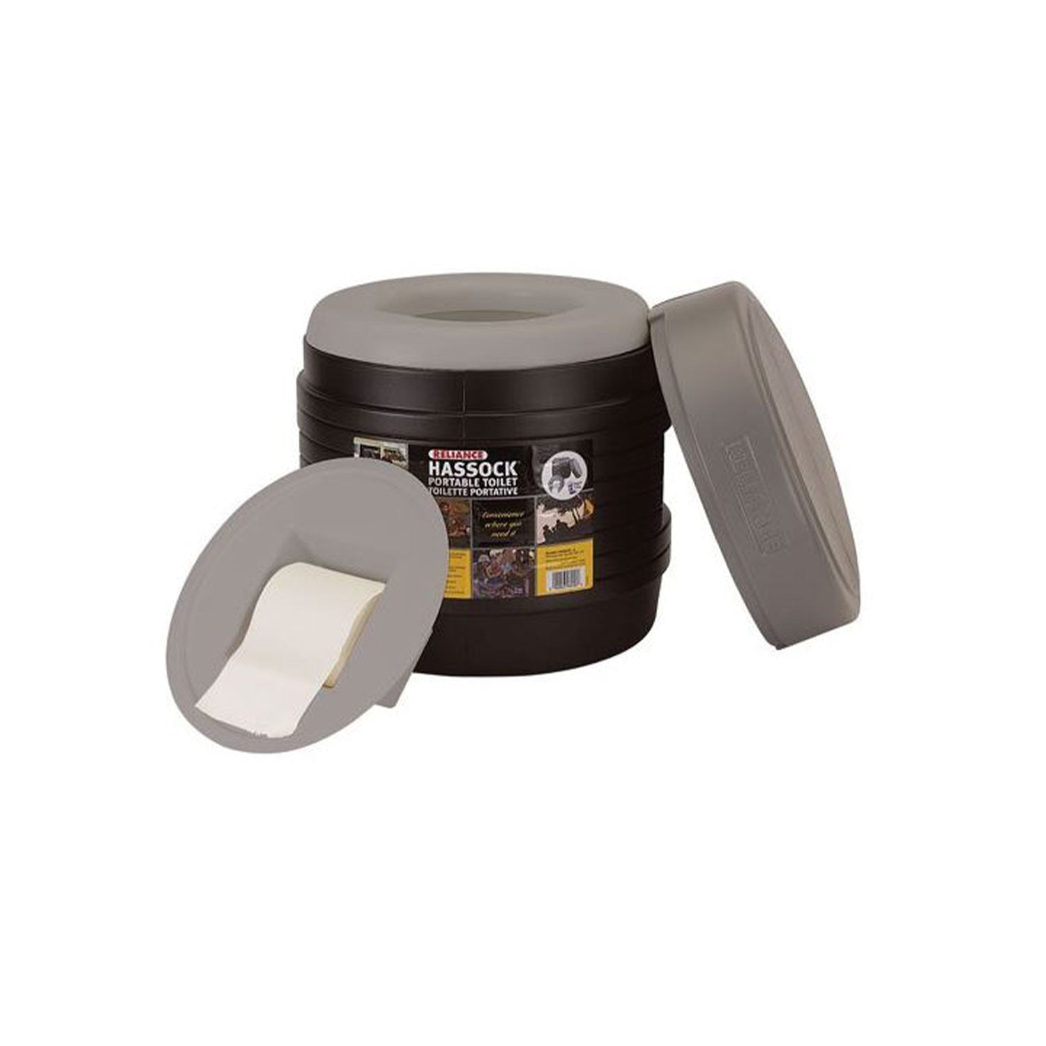 Reliance Products Hassock Portable Camping Toilet w/ Double Doodie BioGel Bags - VMInnovations