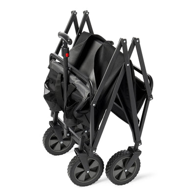 Seina Heavy Duty Compact 150 lb Capacity Outdoor Cart, Black/Gray (Open Box)