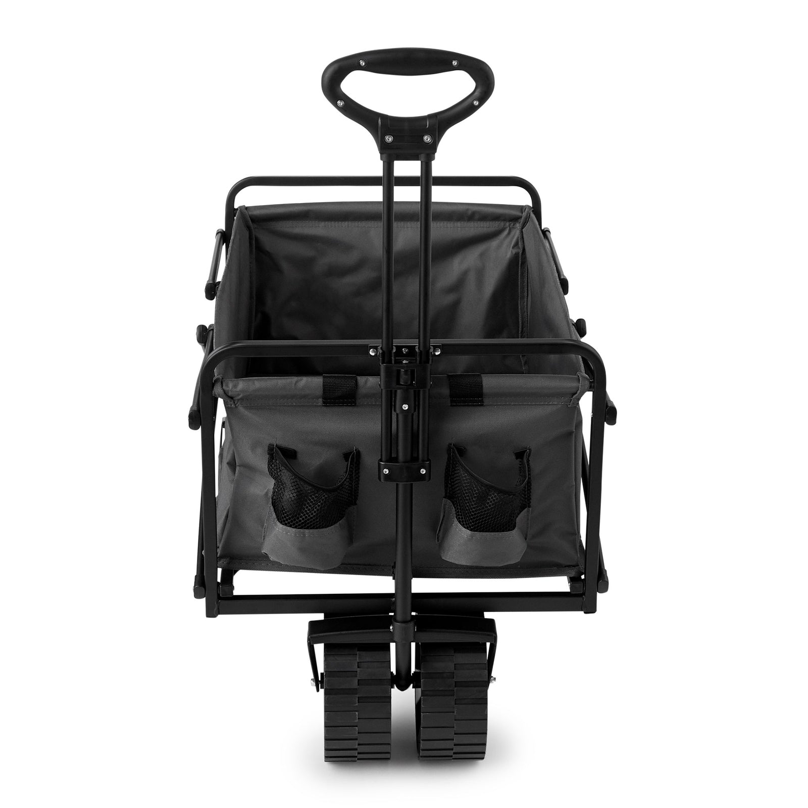 Seina 150lb Capacity Collapsible Steel Frame Outdoor Utility Wagon Cart, Gray - VMInnovations