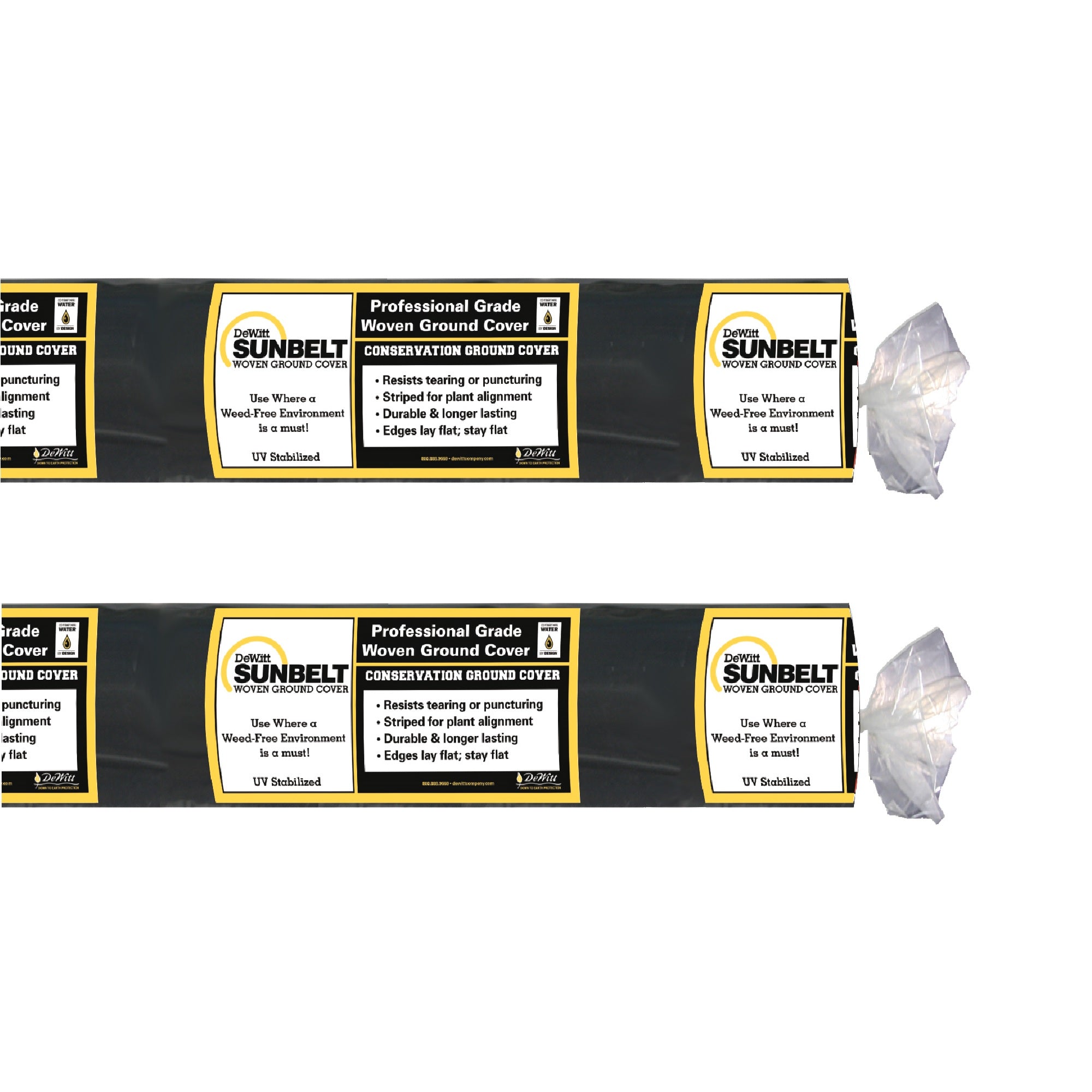 DeWitt Sunbelt 6x300ft Weed Barrier w/ DeWitt Sunbelt 4x300ft Weed Barrier - VMInnovations