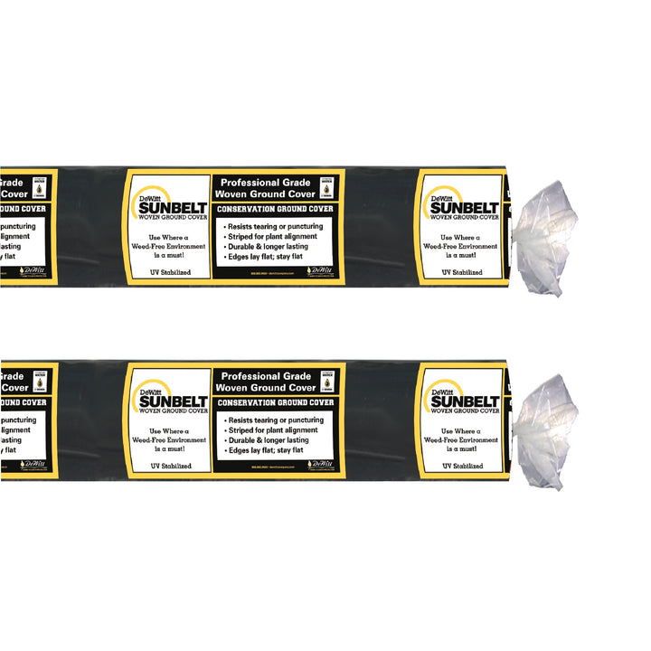 DeWitt Sunbelt 6x300ft Weed Barrier w/ DeWitt Sunbelt 4x300ft Weed Barrier