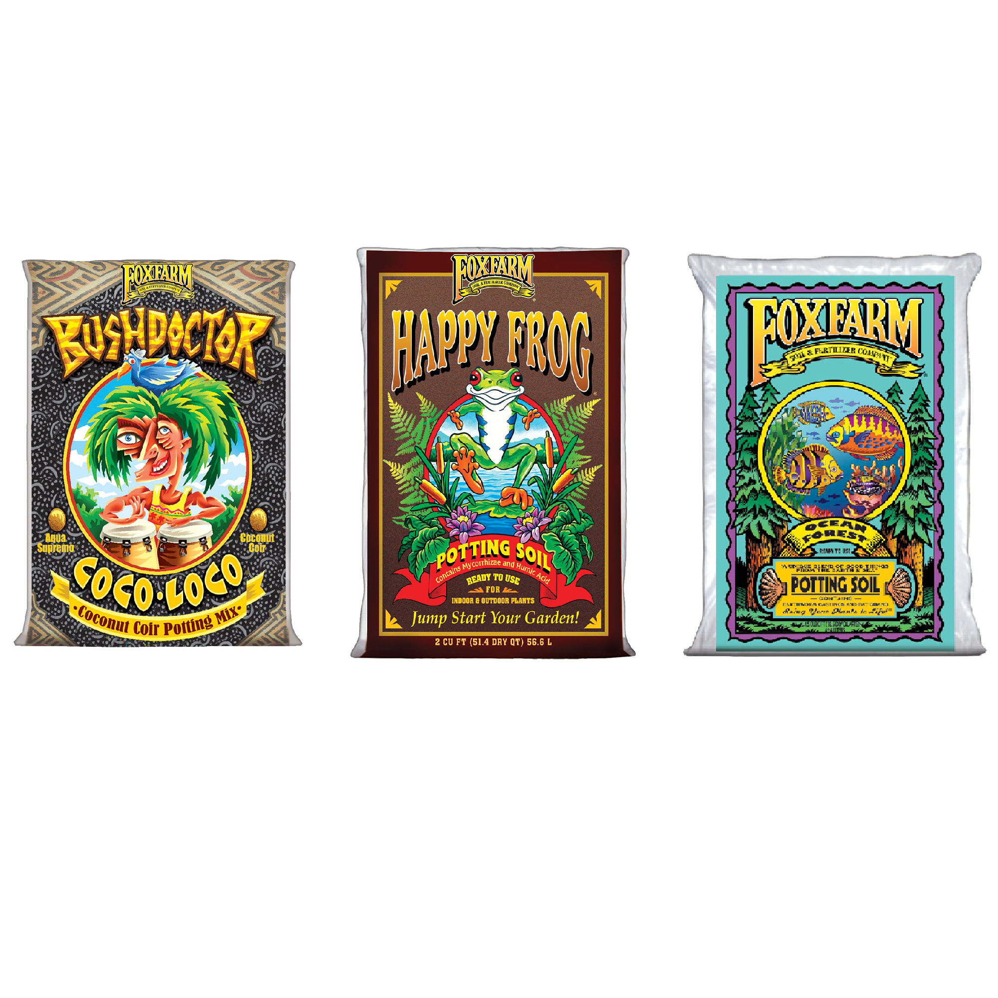 FoxFarm Coco Loco Soil w/ Happy Frog Soil Mix w/ Fox Farm Soil Mix