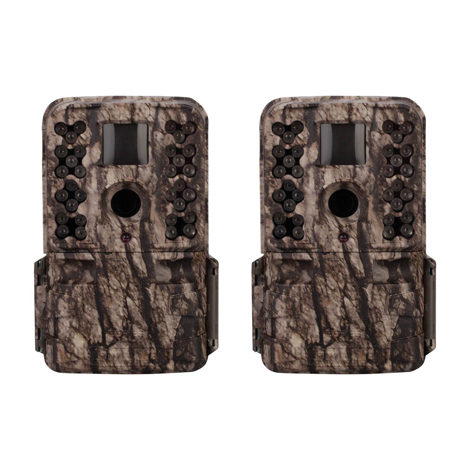 Moultrie M-50 20MP Low Glow Long Range IR Game Trail Camera, White Bark (2 Pack)
