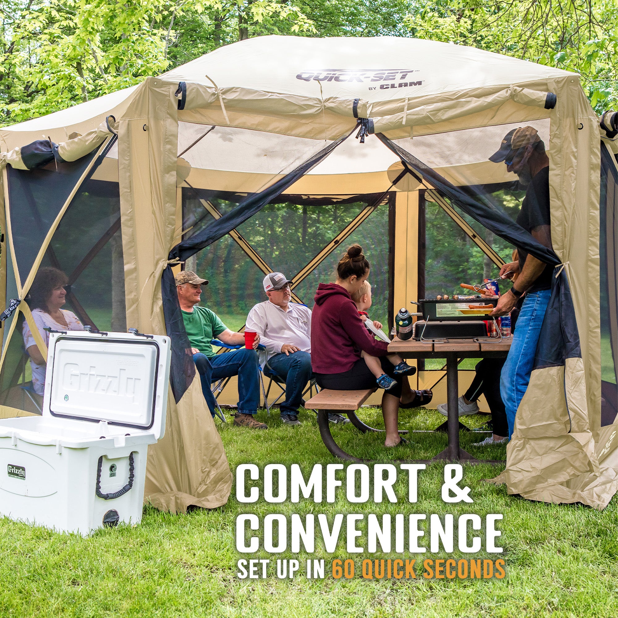 Clam Quick Set Escape Portable Camping Gazebo Canopy Shelter Screen (2 Pack) - VMInnovations