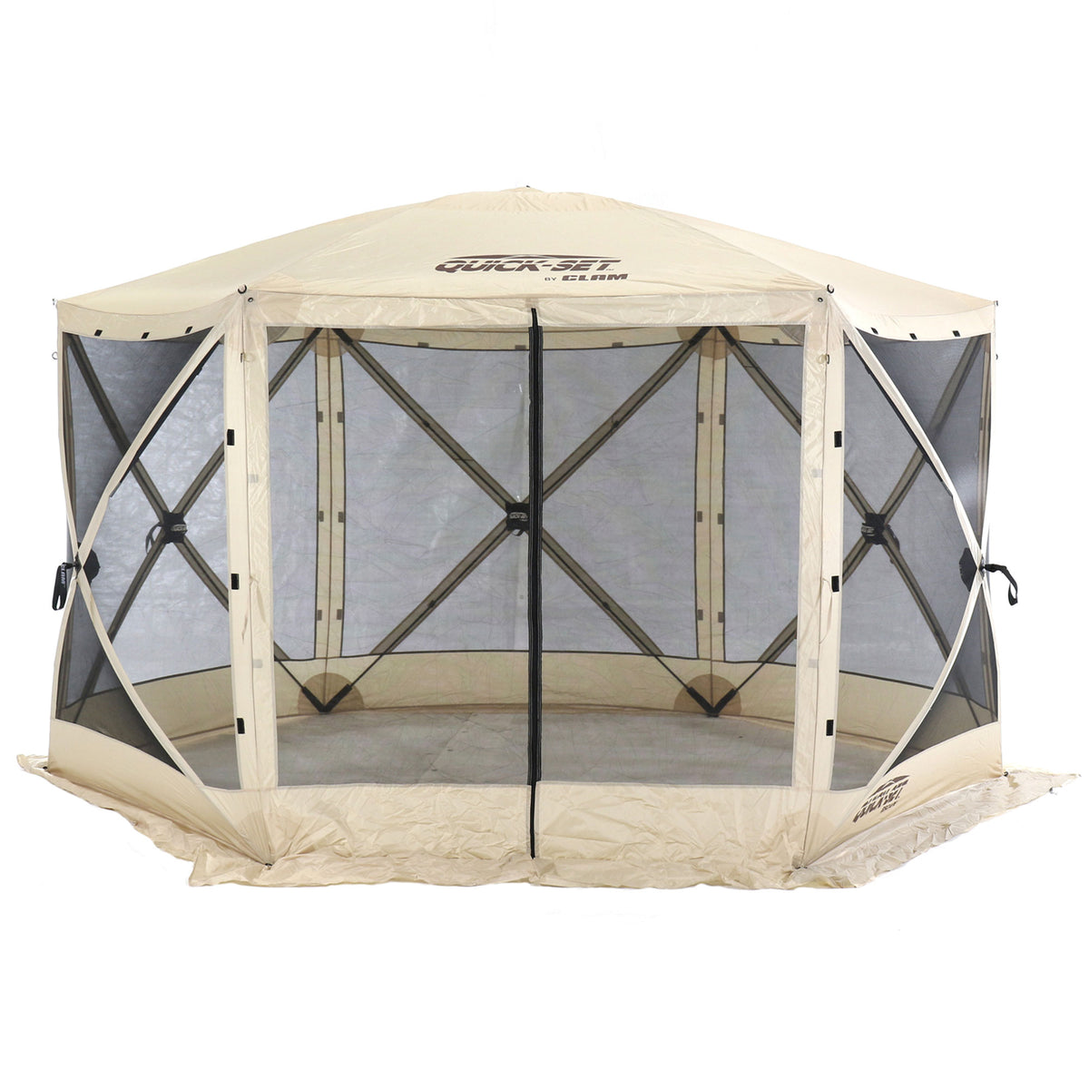 Clam Quick-Set Escape Portable Outdoor Gazebo Canopy, Tan (For Parts)