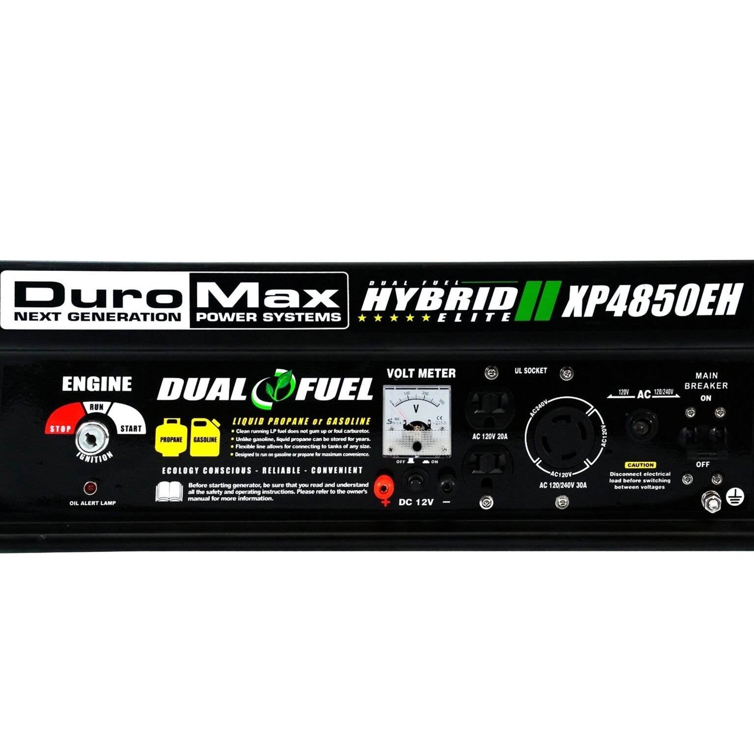 DuroMax Durable 4850 Watt Dual Fuel Hybrid Generator w/ Electric Start(Open Box)