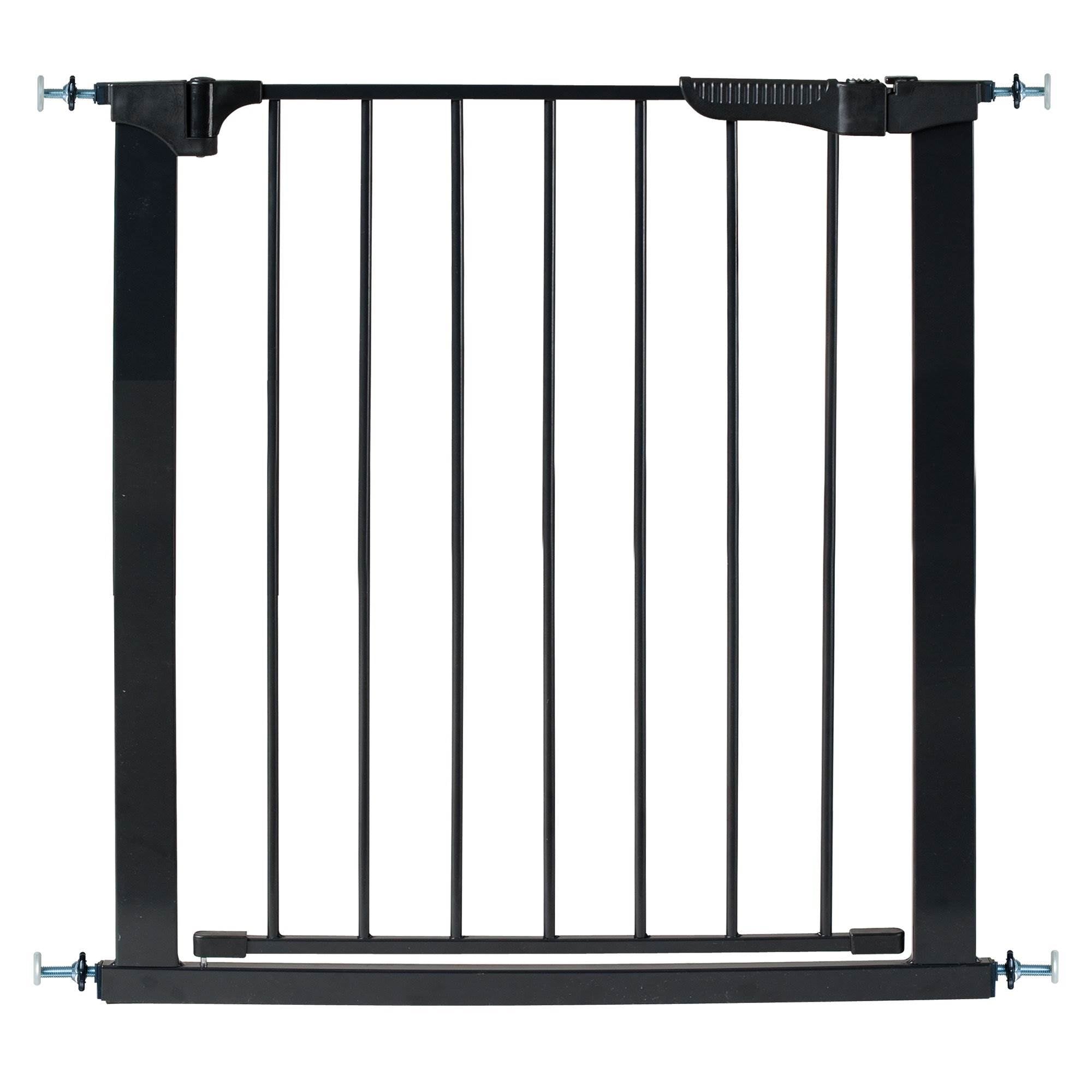 Pressure Mounted Magnet Locking Hall / Doorway Baby Safety Gate, Black(Open Box) - VMInnovations