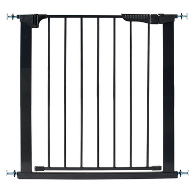 Pressure Mounted Magnet Locking Hall / Doorway Baby Safety Gate, Black(Open Box)