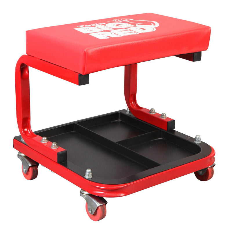 Torin Rolling Creeper Padded Seat Stool with Tool Tray and Steel Jack Stands