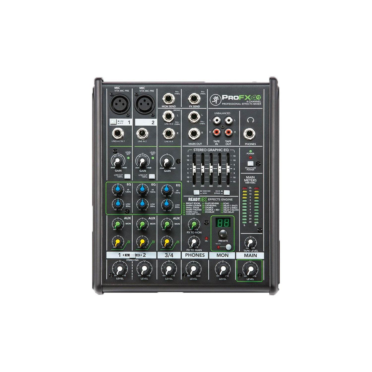 Mackie Live Sound 4 Channel Effects Mixer with 2 Low Noise Preamps (Open Box)