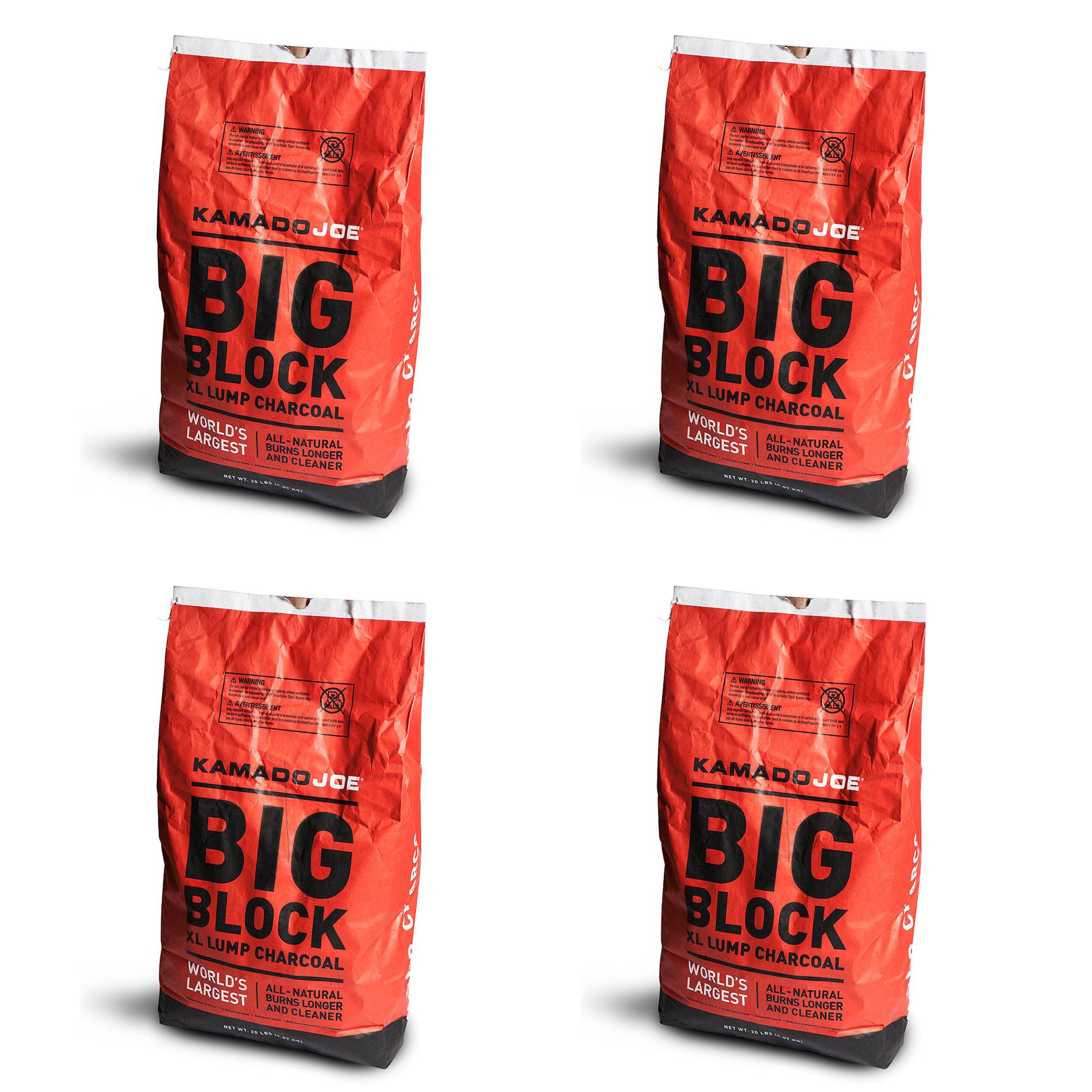 Kamado Joe All Natural Big Block Argentinian XL Premium Charcoal, 20 Lb (4 Pack)