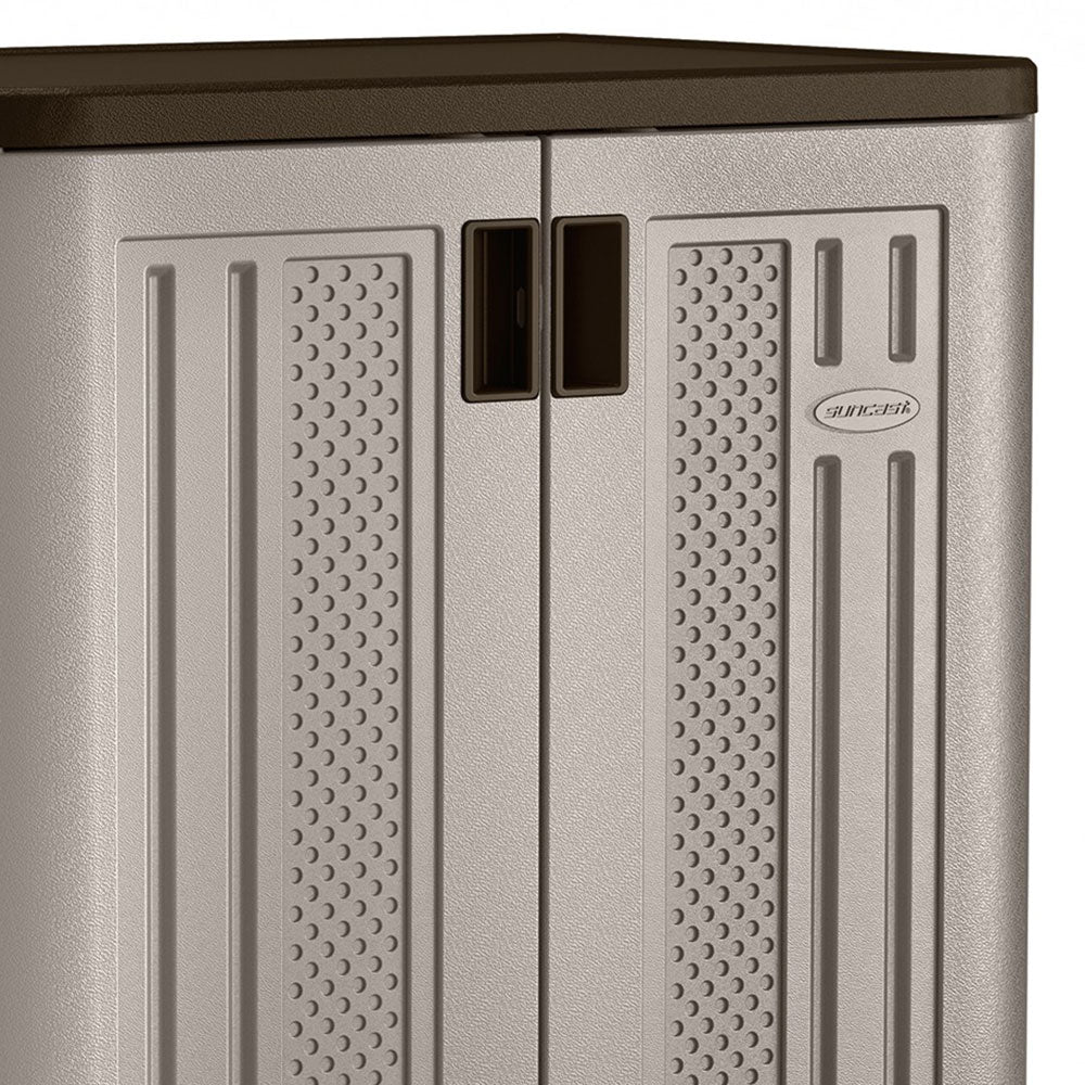 Suncast 9 Cu Ft Heavy Duty Resin Storage Cabinet & 4 Cu Ft Resin Wall Cabinet - VMInnovations