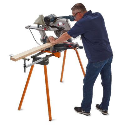 Portamate Portable Folding Heavy Duty Adjustable Steel Miter Saw Stand Table
