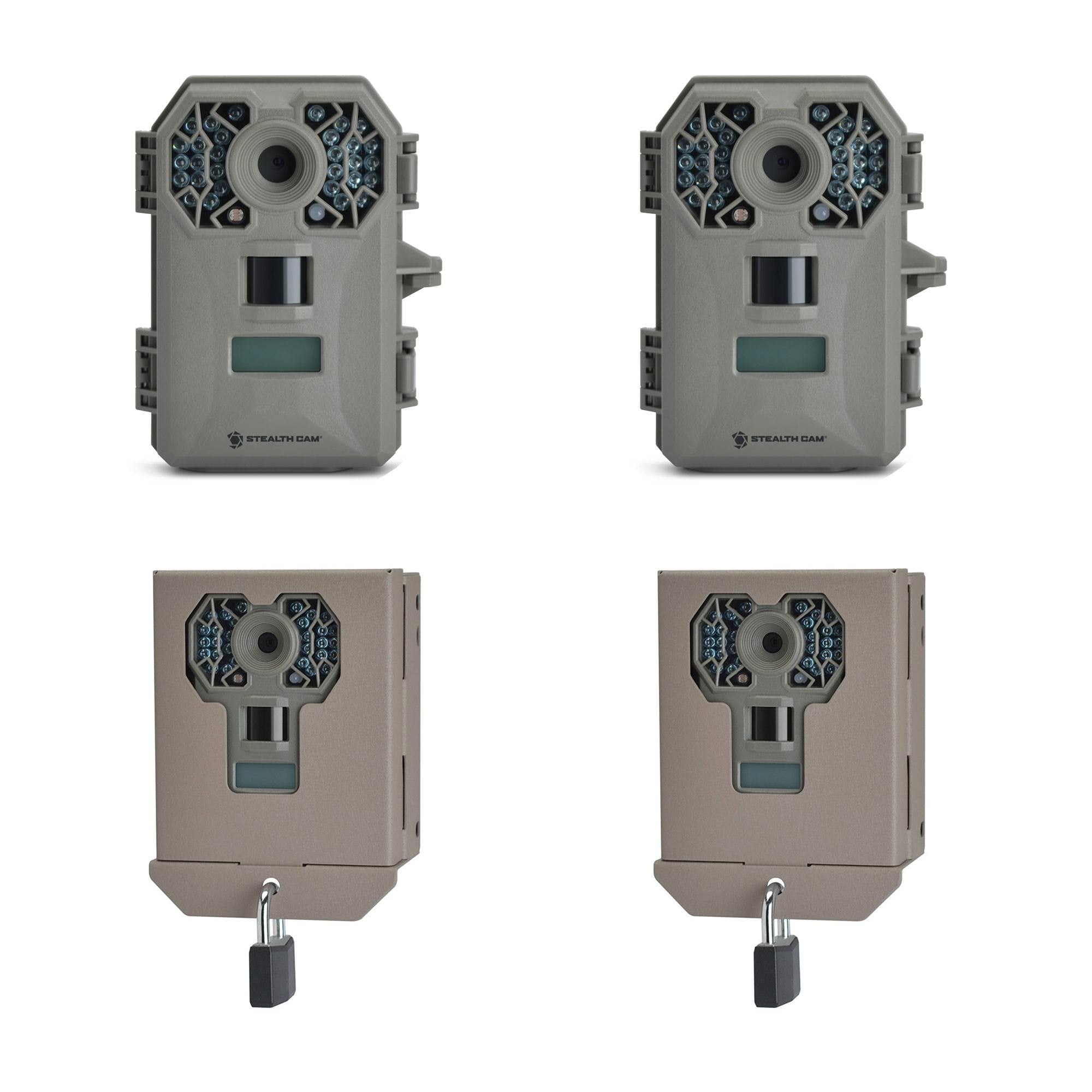 Stealth Cam Trail Camera HD Video and Cam Steel Camera Box G Series Cam (2 pack)