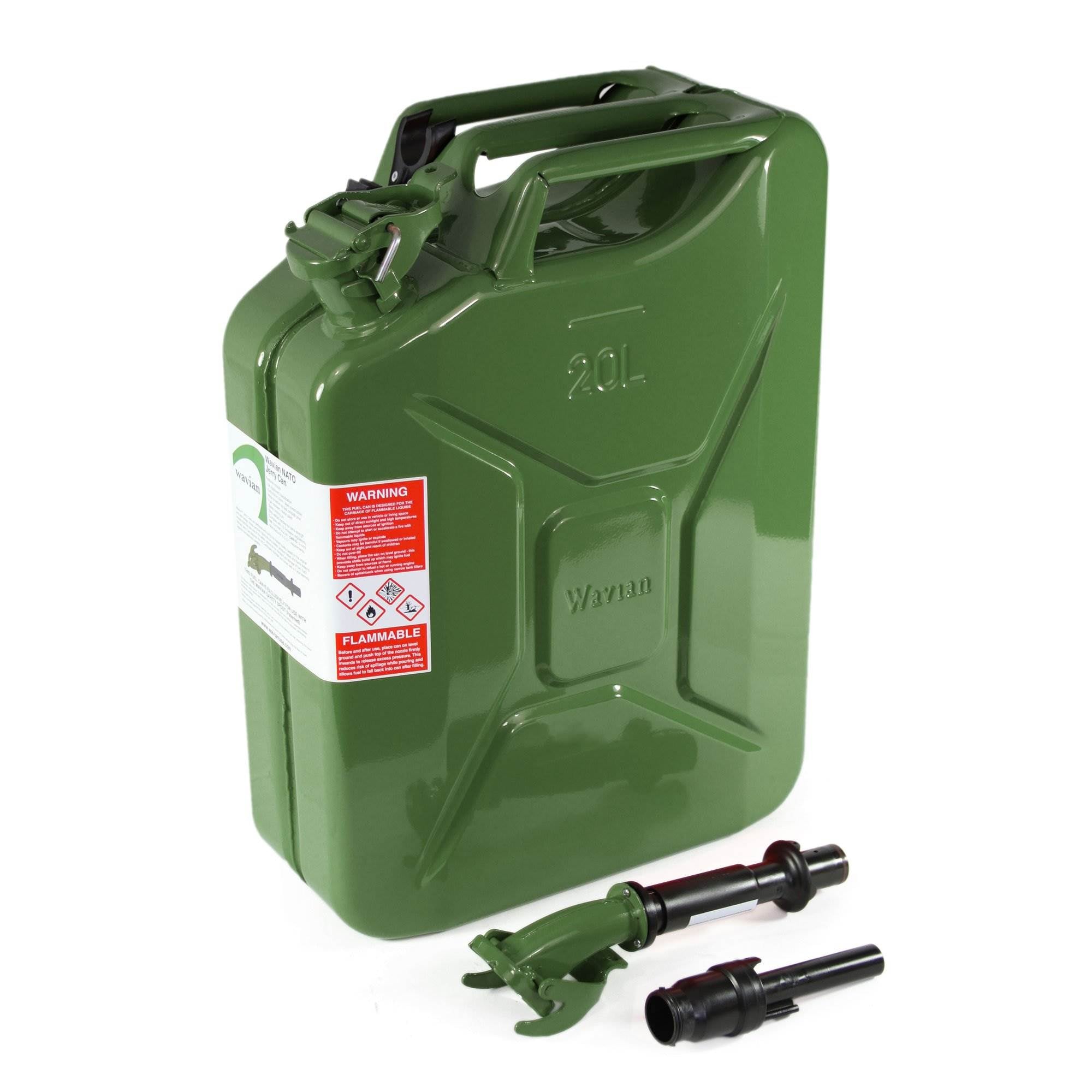 Wavian 5.3 Gallon Jerry Can w/Spout & Wavian Jerry Can Mounting System