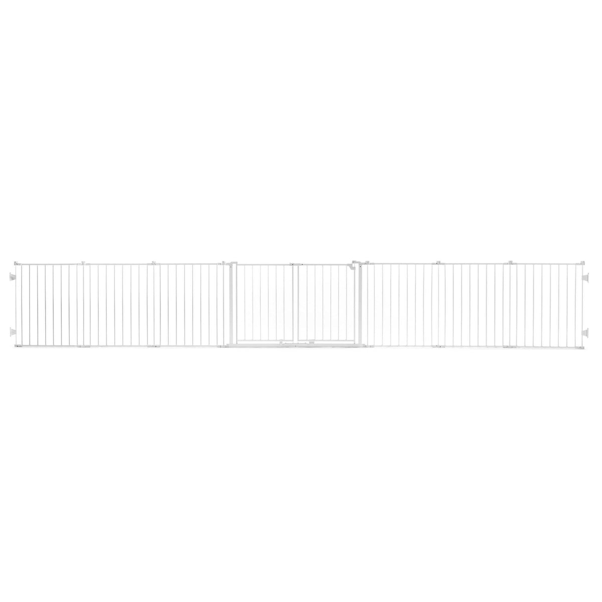 Regalo 8 Panel Metal Frame Double Door Super Wide Baby Gate & Play Yard, White - VMInnovations