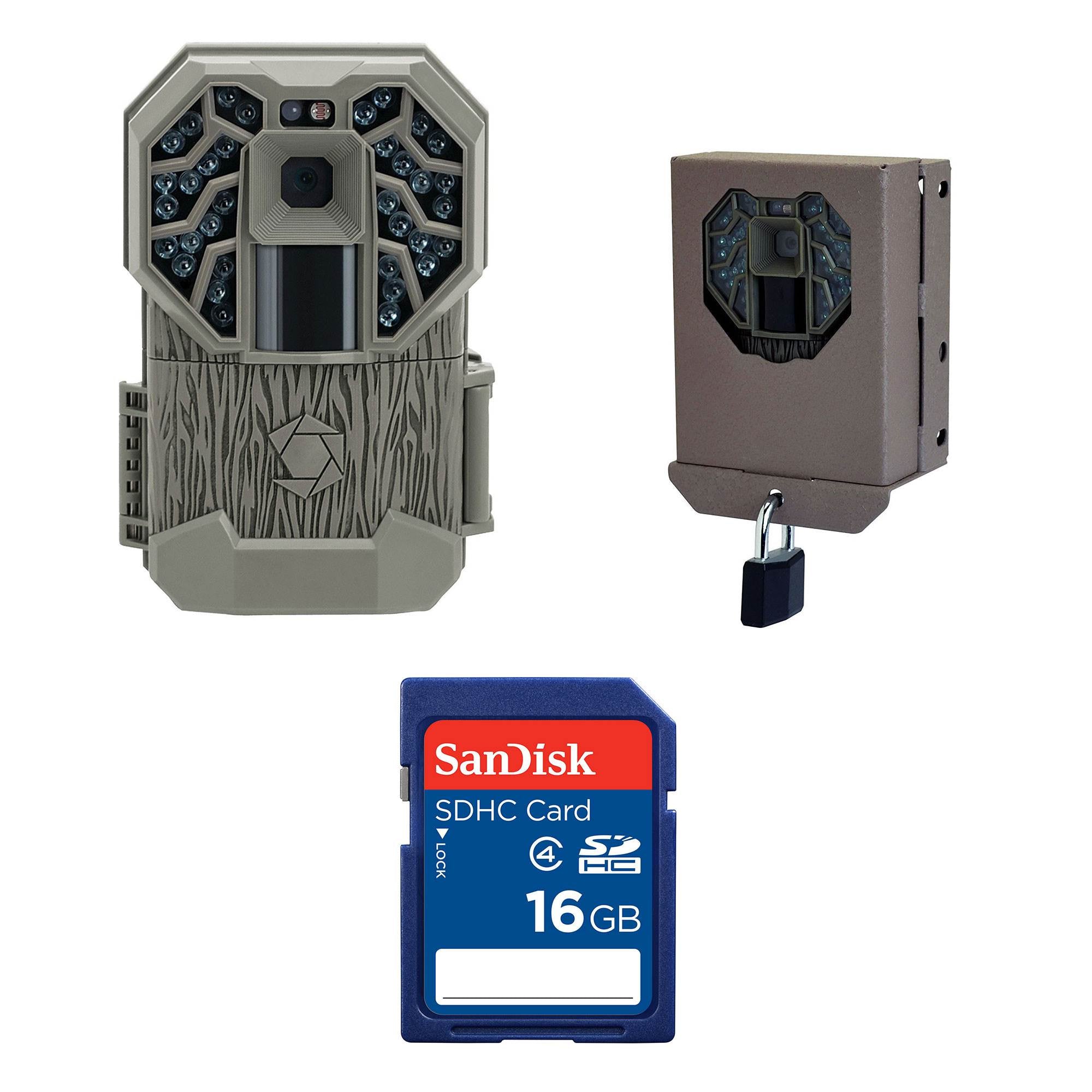 Stealth Cam G34 Pro Scouting Camera + Security Camera Box + SanDisk 16GB SD Card