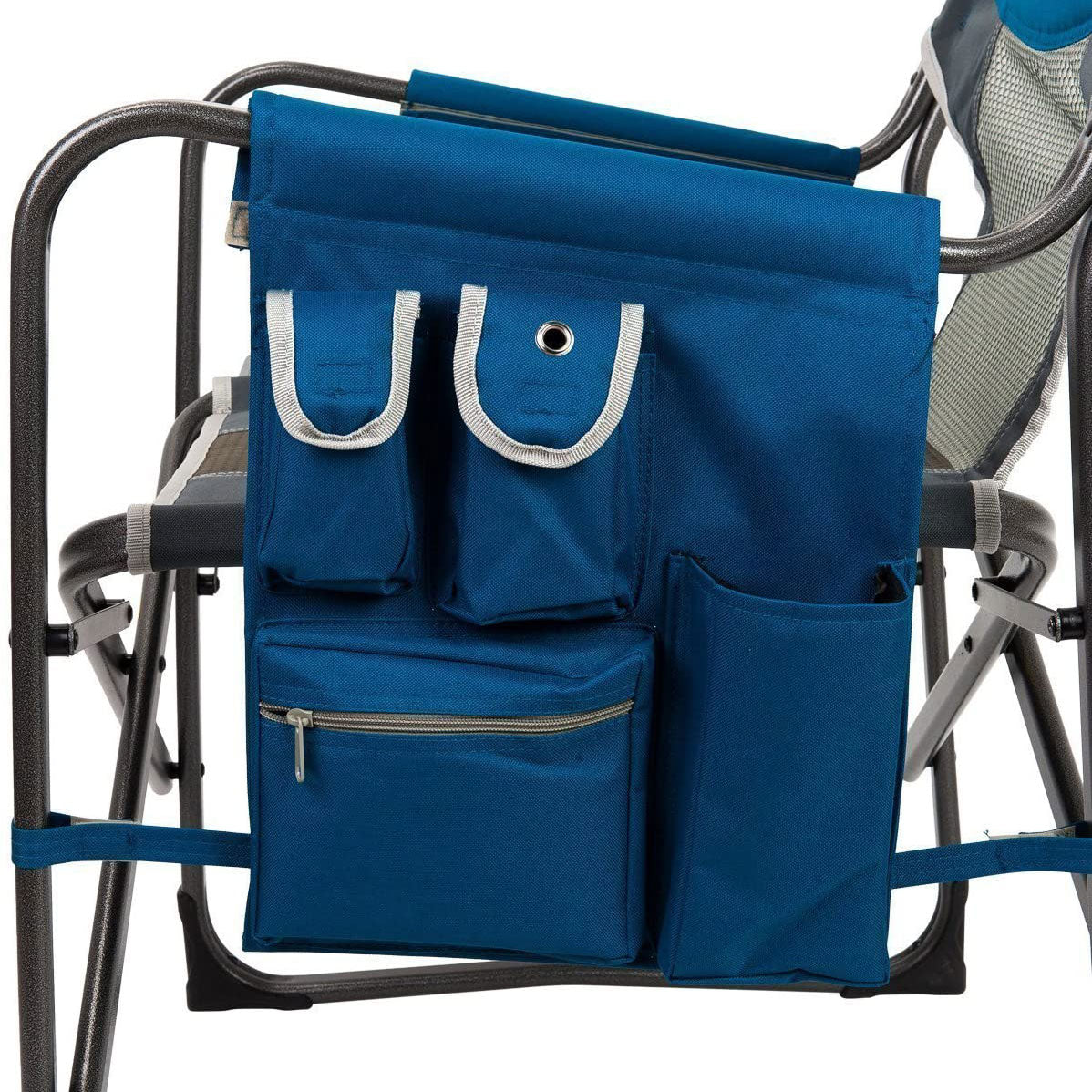 Timber Ridge Portable Folding Camping Directors Chair with Side Table (2 Pack)