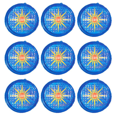 Solar Sun Rings UV Resistant Pool Spa Heater Circular Solar Cover, Blue (9 Pack) - VMInnovations