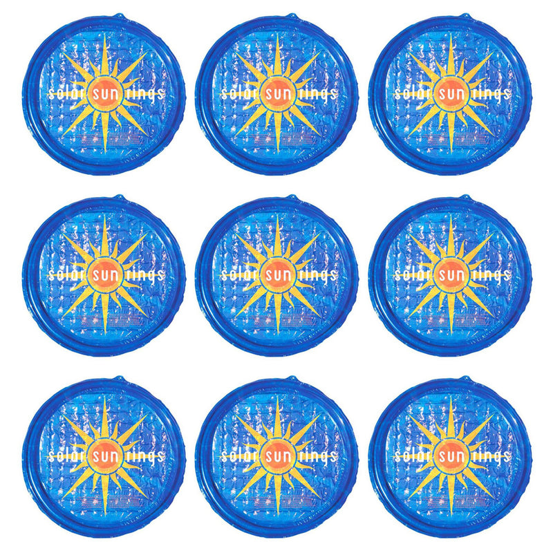 Solar Sun Rings UV Resistant Pool Spa Heater Circular Solar Cover, Blue (9 Pack) - VMInnovations