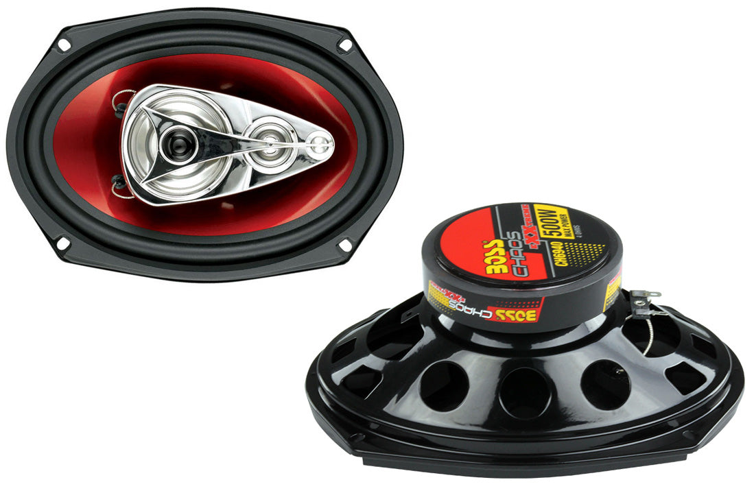 Boss 4 x 6" 4 Way 250W Range Speakers and 6 x 9" 500W 4-Way Coaxial Speakers - VMInnovations