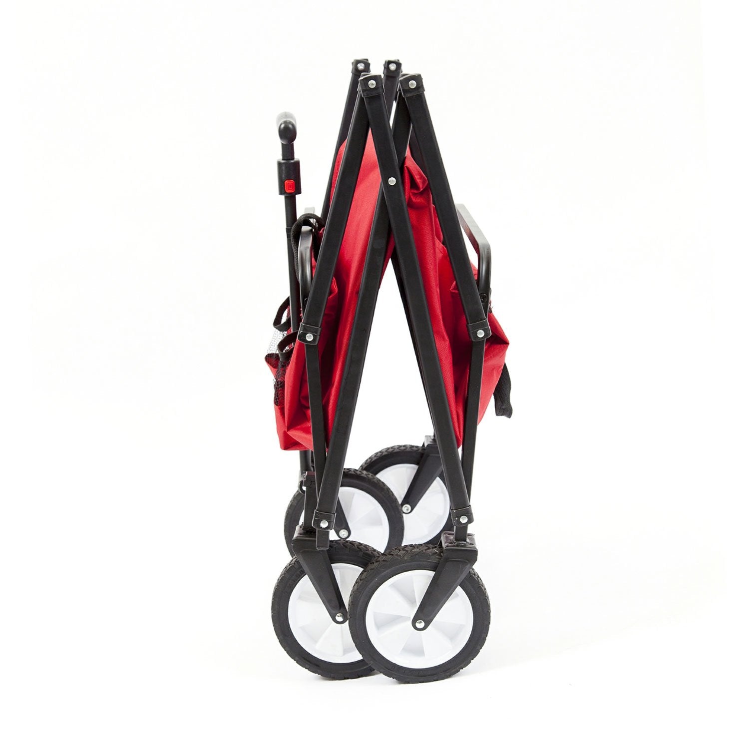 Seina Steel Collapsible Folding Outdoor Portable Utility Cart in Red (3 Pack) - VMInnovations