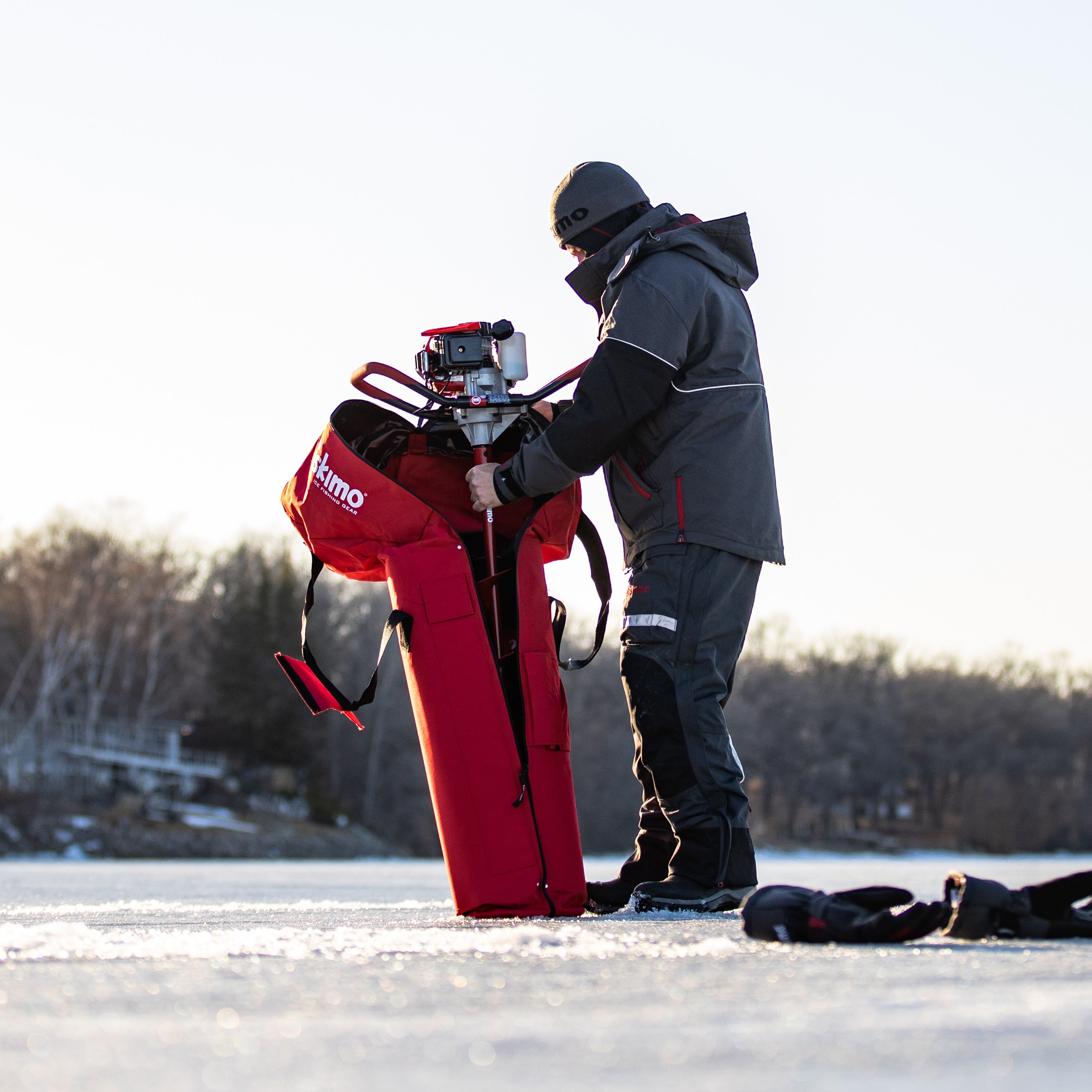 Eskimo Ice Fishing Universal Auger Powerhead and Bit Carry Bag (Open Box) - VMInnovations